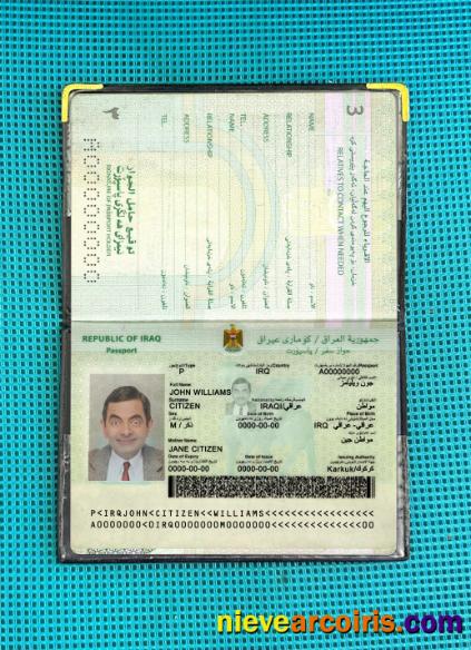 Iraq new passport 2019-present photolook